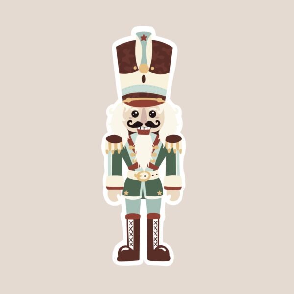 Un sticker représentant un casse noisette de Noël