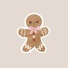 Un sticker de Noël représentant un pain d'épice en forme de bonhomme